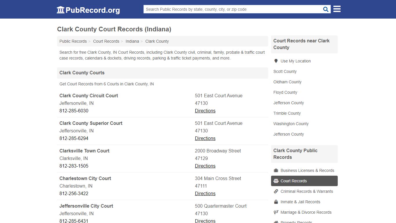 Free Clark County Court Records (Indiana Court Records)