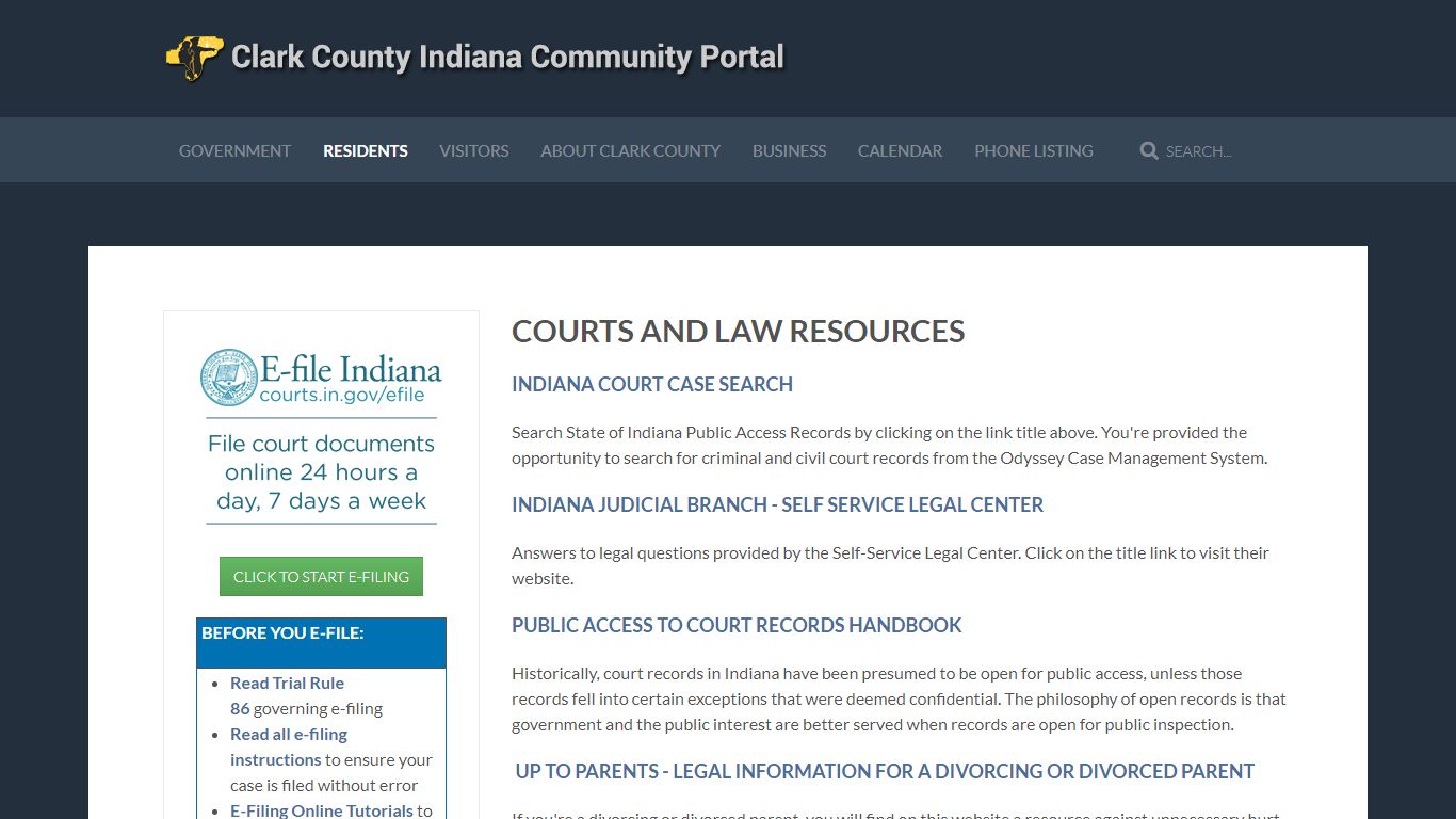 Clark County Indiana Courts and Law
